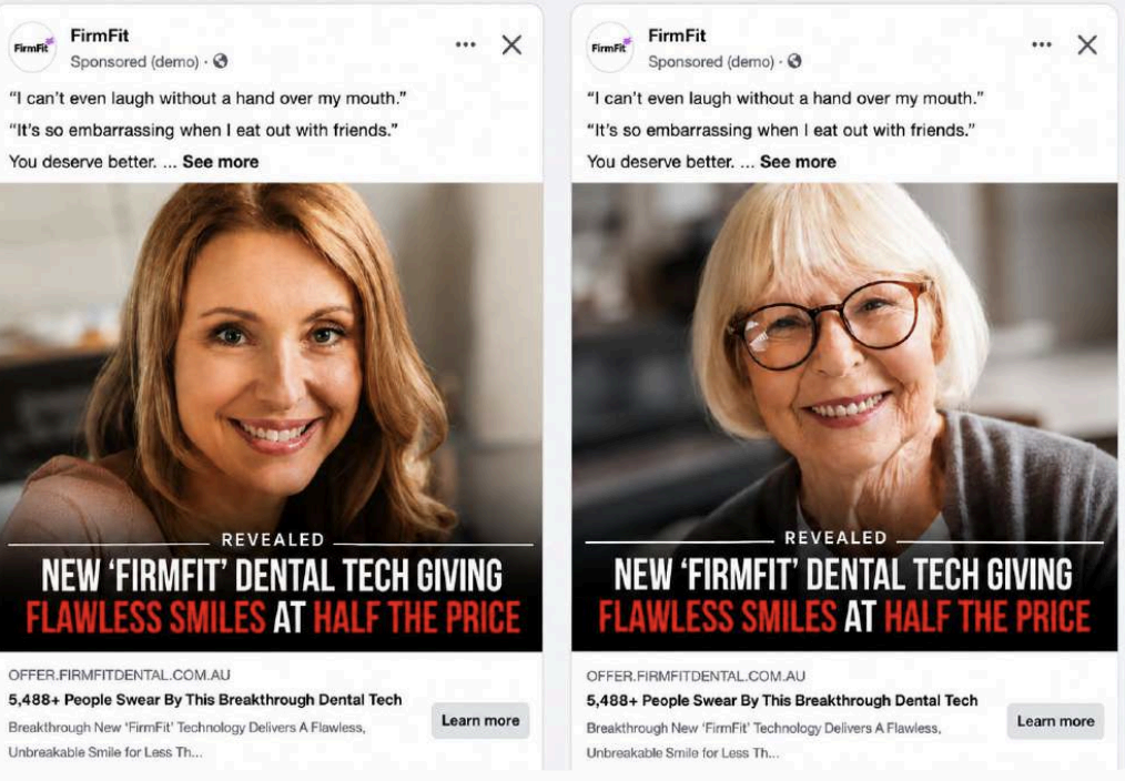 Sponsored social ad using a conversational first-person headline as the hook
